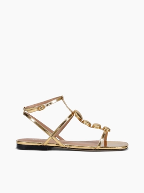 Blister Free Edges Gana Ouro Metal Bala Gana Ouro Metal Bala Sporty Sandals for Summer