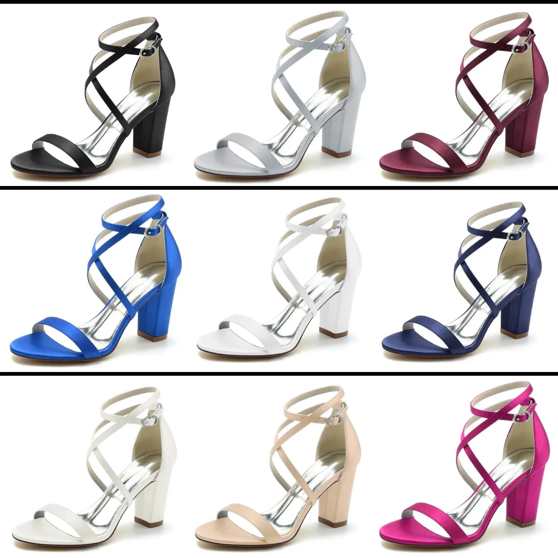 Block Heels with Cherry Blossom