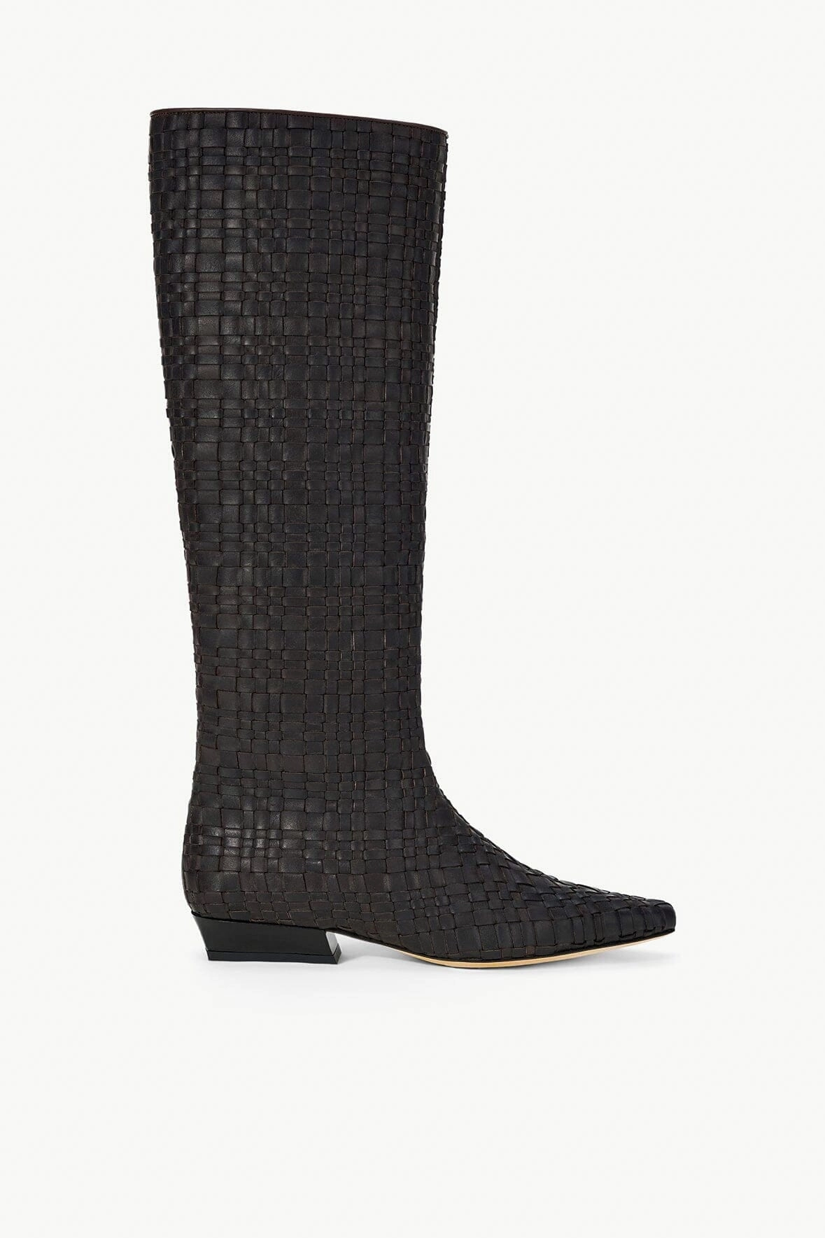 Pair Quick orthopedic WALLY FLAT BOOT | ESPRESSO WOVEN LEATHER