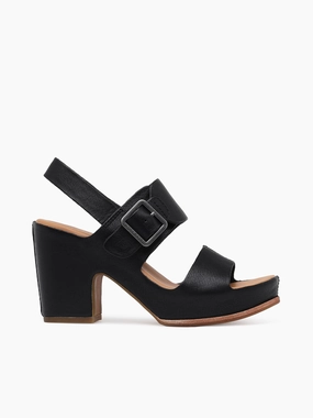 Bold Sandal Heels San Carlos Black Leather Lightweight EVA Construction San Carlos Black Leather