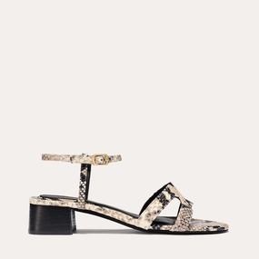 Bold Statement The Yves - Natural Python Embossed The Yves - Natural Python Embossed Classic Bridal Sandals Leather Heeled Sandals