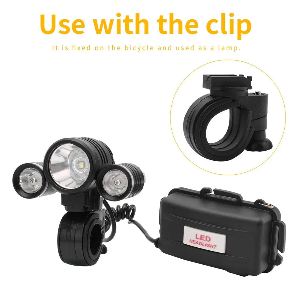 BORUiT 2000LM Super Bright LED Headlamp USB Rechargeable Headlight  Fishing Camping Lamp Waterproof Green Work Head Flashlight