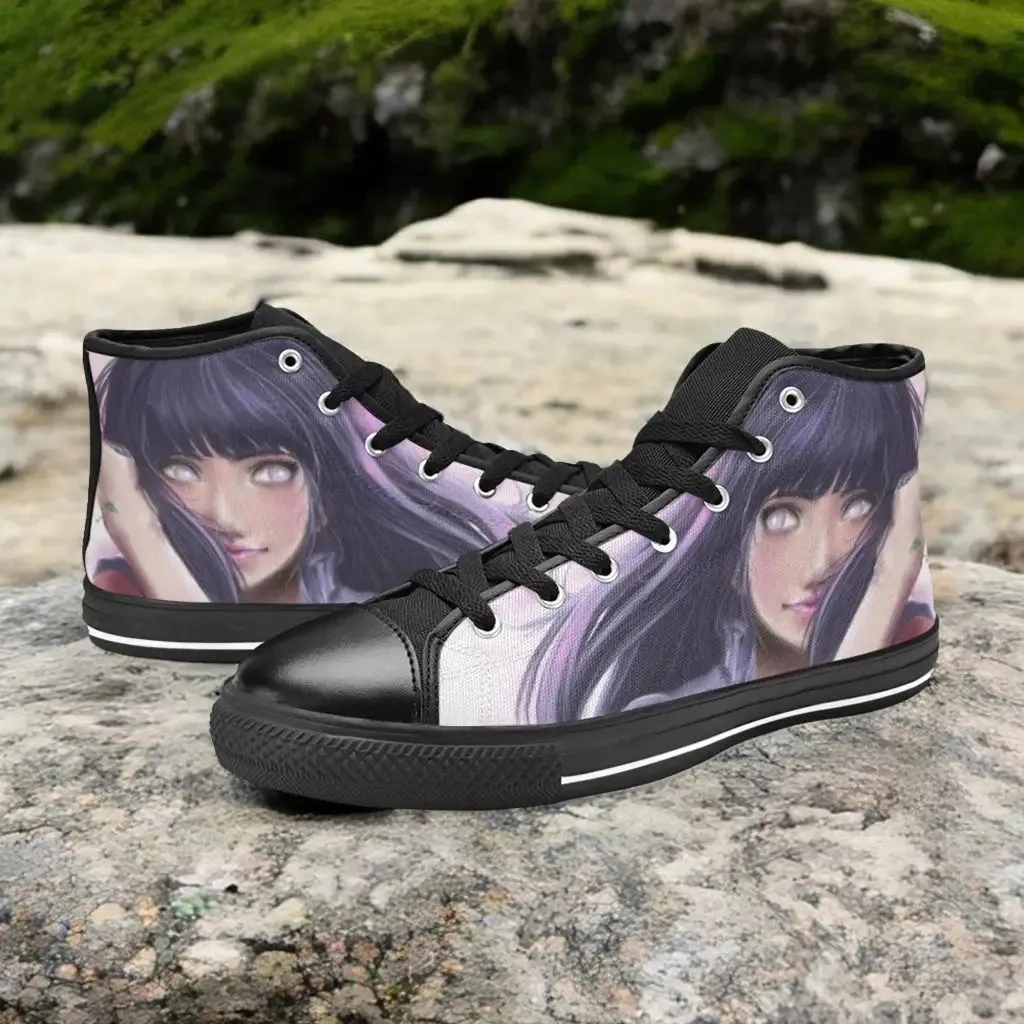 Boruto Naruto Hyuga Hinata Shoes High Top Sneakers for Kids and Adults