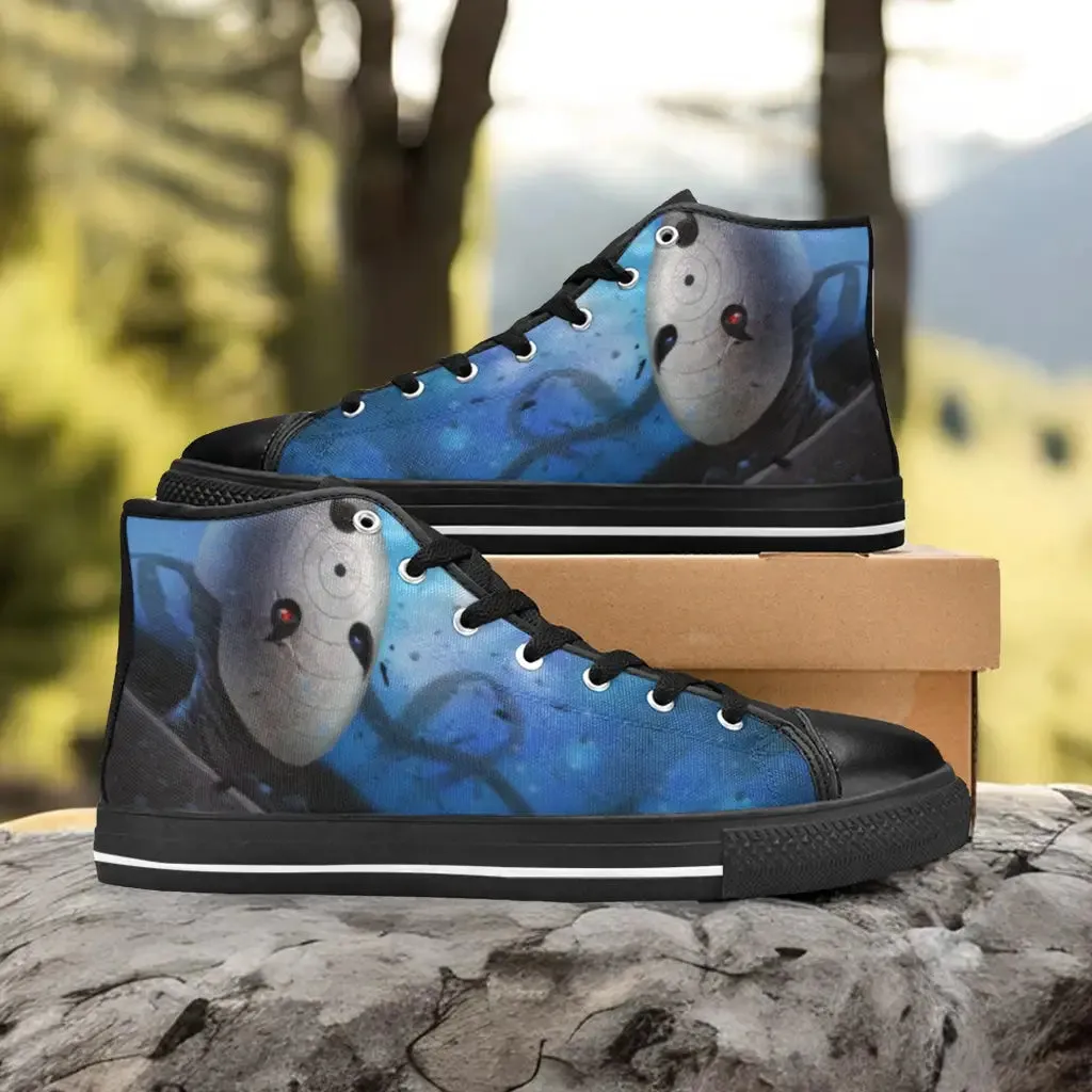 Boruto Naruto Uchiha Obito Shoes High Top Sneakers for Kids and Adults