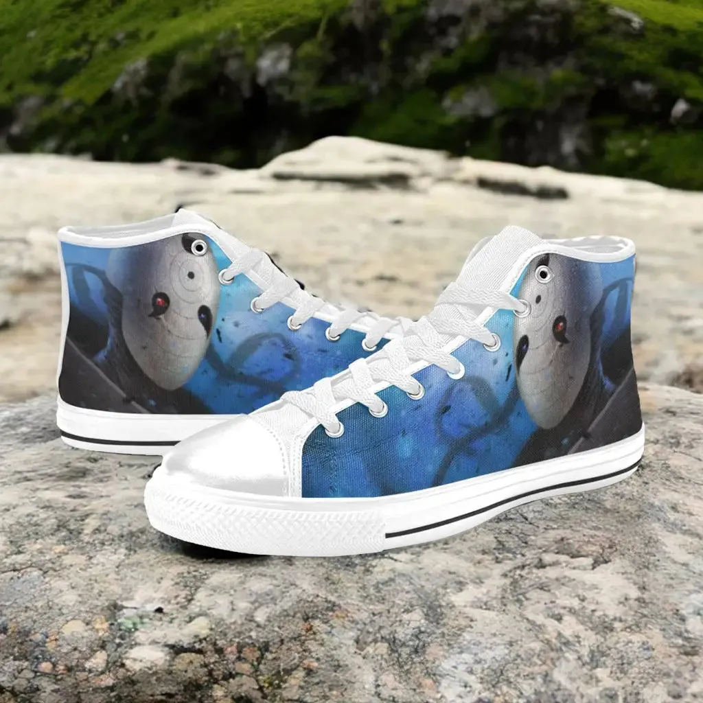 Boruto Naruto Uchiha Obito Shoes High Top Sneakers for Kids and Adults