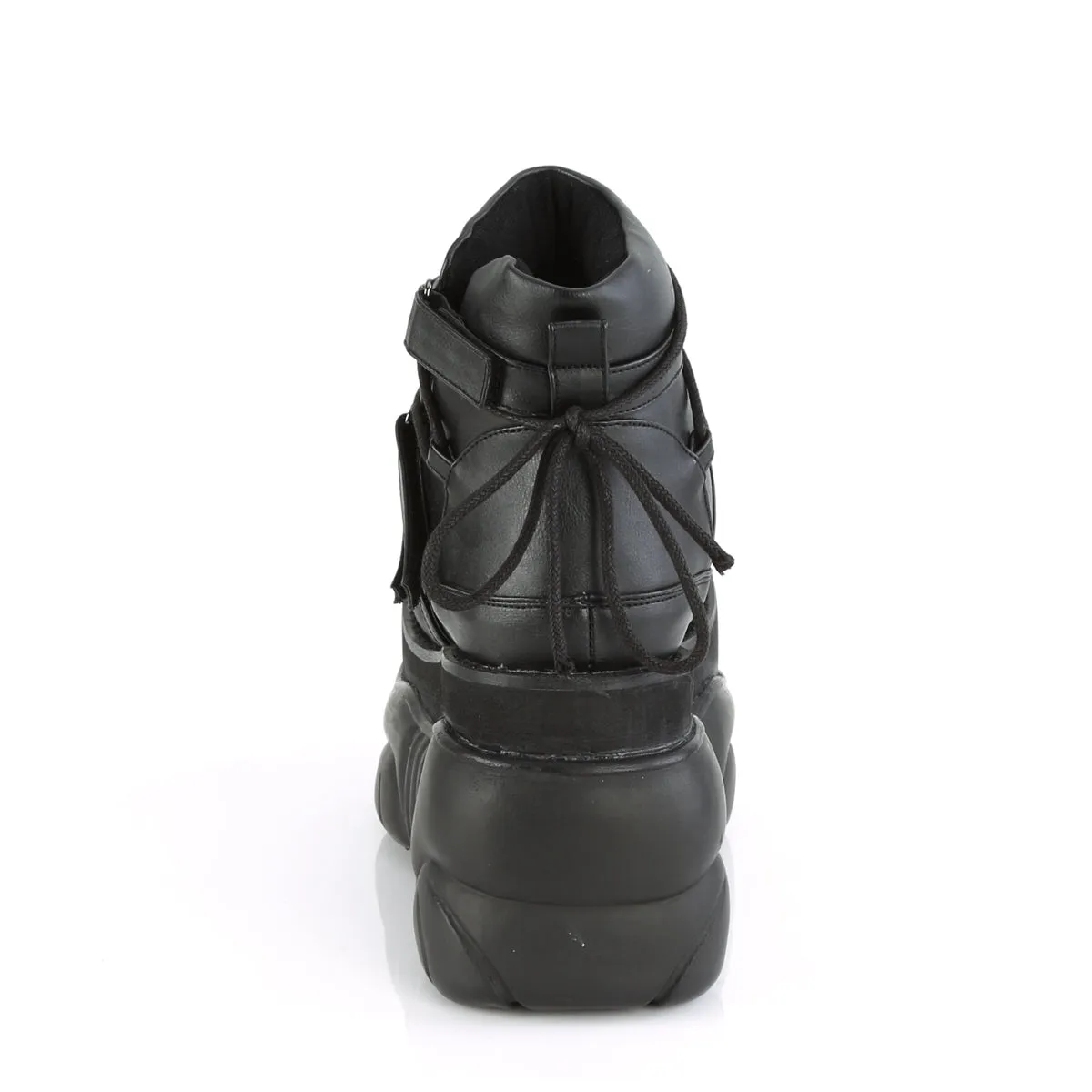 BOXER-13 DemoniaCult Black Vegan Leather Sexy Unisex Platform Shoes & Boots (Alternative Footwear)