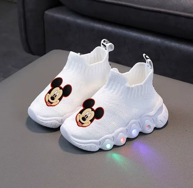Boys/Girls Casual Shoes - Boys/Girls Mickey/Minnie Non-slip Soft-soled Lights Casual Shoes