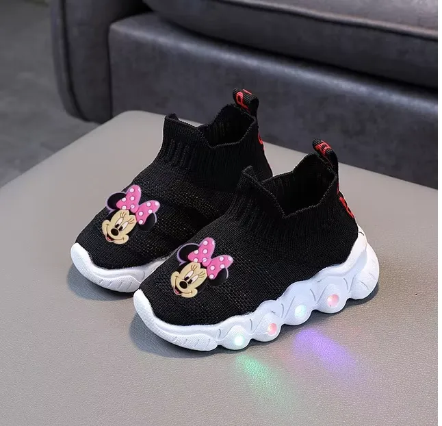 Boys/Girls Casual Shoes - Boys/Girls Mickey/Minnie Non-slip Soft-soled Lights Casual Shoes