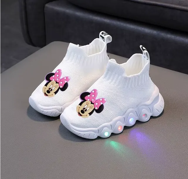 Boys/Girls Casual Shoes - Boys/Girls Mickey/Minnie Non-slip Soft-soled Lights Casual Shoes