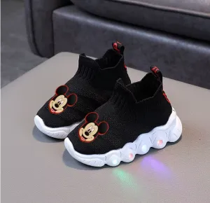 Boys/Girls Casual Shoes - Boys/Girls Mickey/Minnie Non-slip Soft-soled Lights Casual Shoes