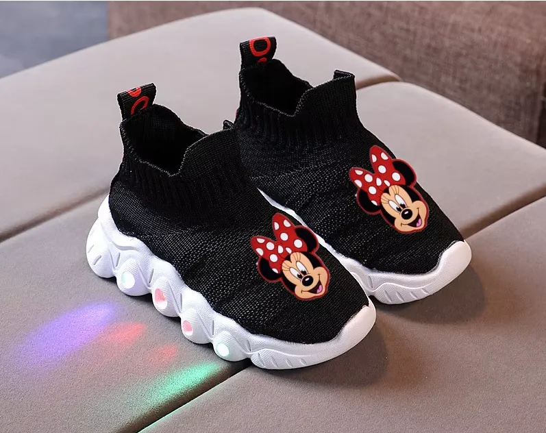 Boys/Girls Casual Shoes - Boys/Girls Mickey/Minnie Non-slip Soft-soled Lights Casual Shoes