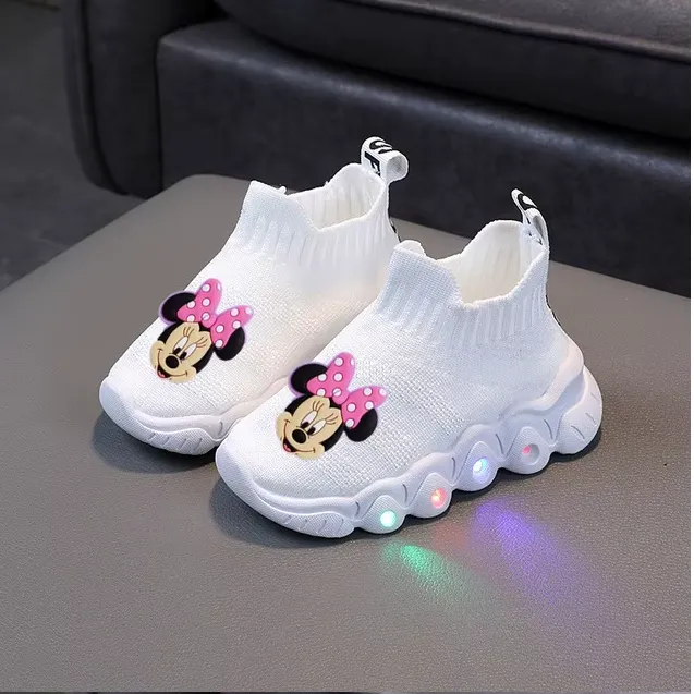 Boys/Girls Casual Shoes - Boys/Girls Mickey/Minnie Non-slip Soft-soled Lights Casual Shoes