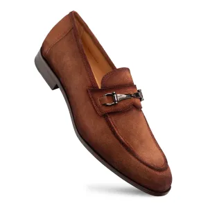 Bracco Suede Ornament Loafer-Tan | Mezlan All-weather sole Bracco Suede Ornament Loafer-Tan | Mezlan Premium Leather Alternatives Seamless Interior