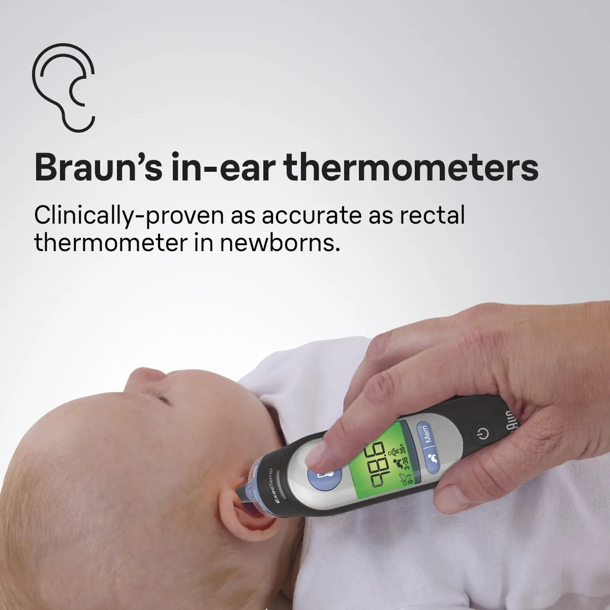 Braun ThermoScan 7 Ear Thermometer, IRT6520BUS, Black