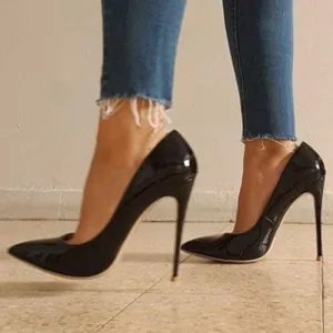 Bright Color Slip On Leather Pumps