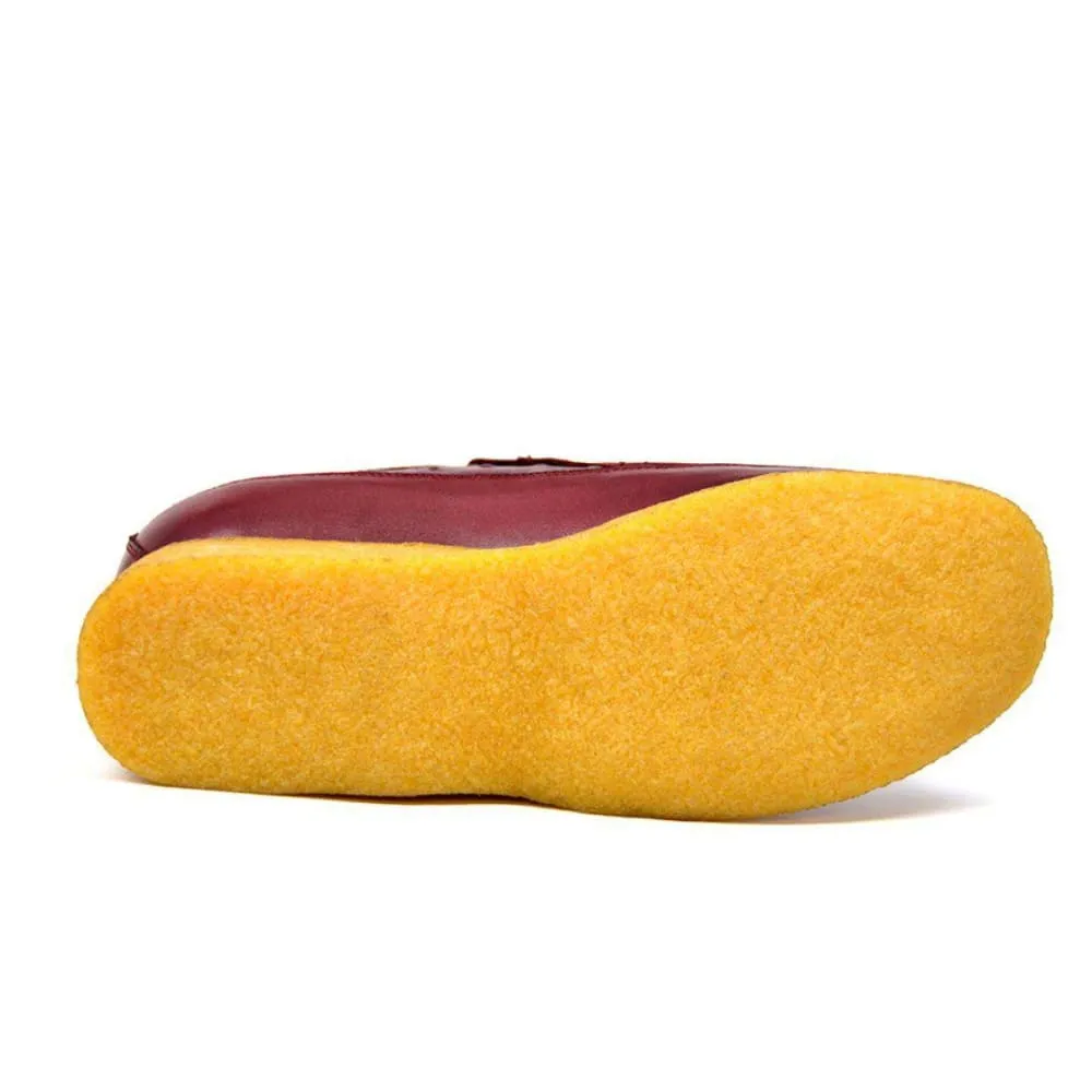 British Walkers Power 2 Men's Burgundy Ostrich Leather Custom Crepe Sole Shoes