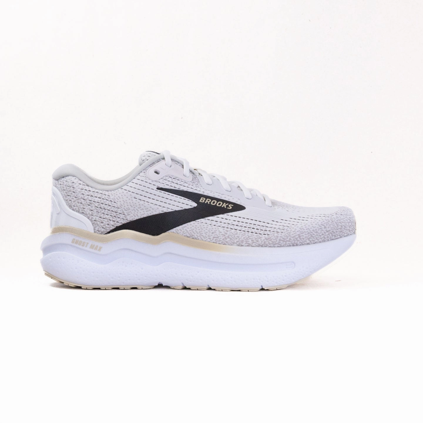 Slip Resistant Tread Brooks Ghost Max 2 (Men's) - White/Pelican/Oyster
