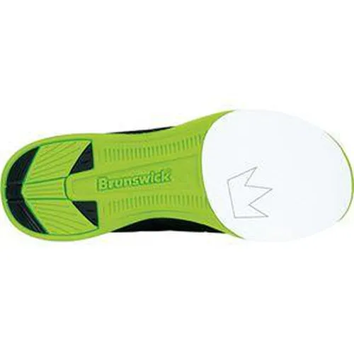Brunswick Mens Fuze Black Neon Green Bowling Shoes