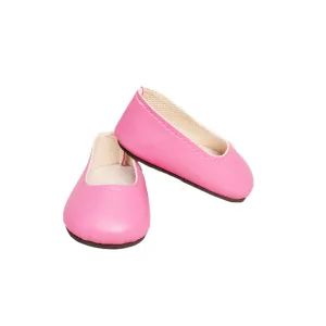 Bubblegum Pink Slip-on Dress Shoes for 18-inch dolls
