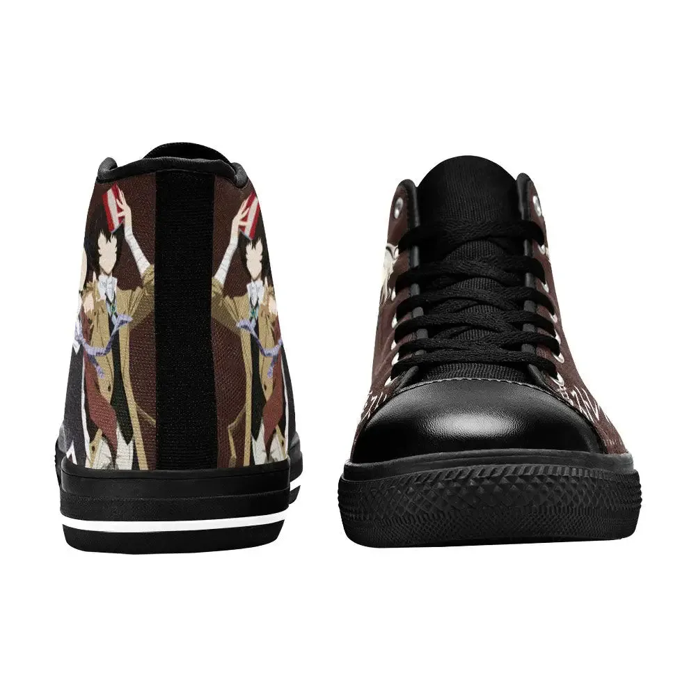 Bungou Stray Dogs Dazai Ranpo Atsushi Shoes High Tops Sneakers for Kids and Adults