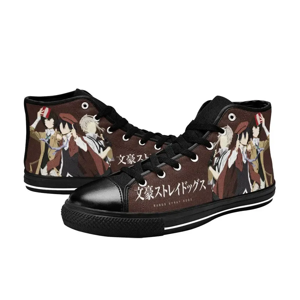 Bungou Stray Dogs Dazai Ranpo Atsushi Shoes High Tops Sneakers for Kids and Adults