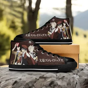 Bungou Stray Dogs Dazai Ranpo Atsushi Shoes High Tops Sneakers for Kids and Adults