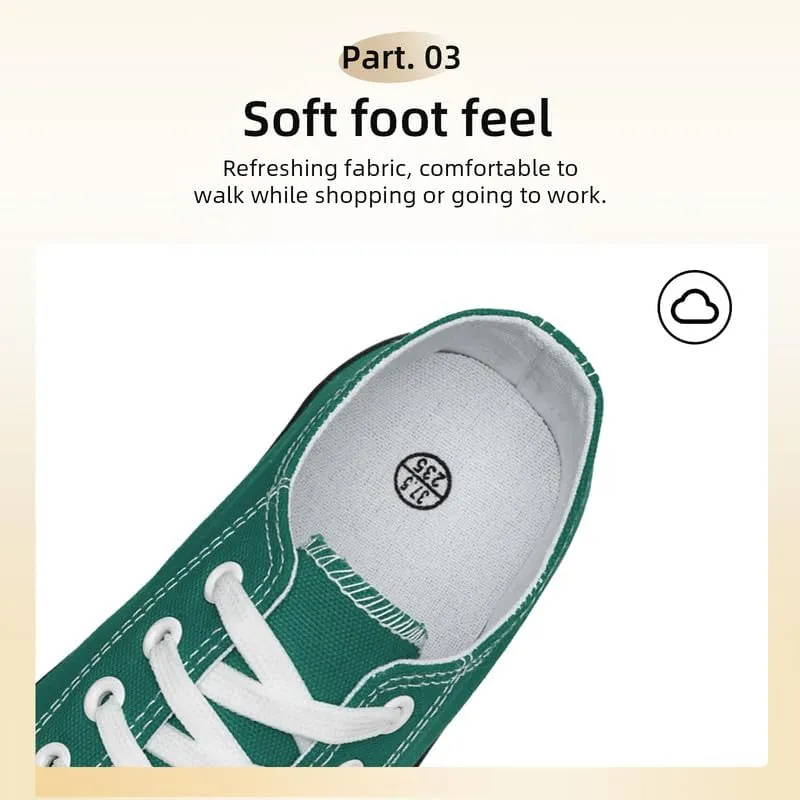 Canvas Shoes for Women Men Low Top Lace Up Sneakers Canvas Fashion Sneakers Classic Casual Walking Shoes Comfortable Breathable