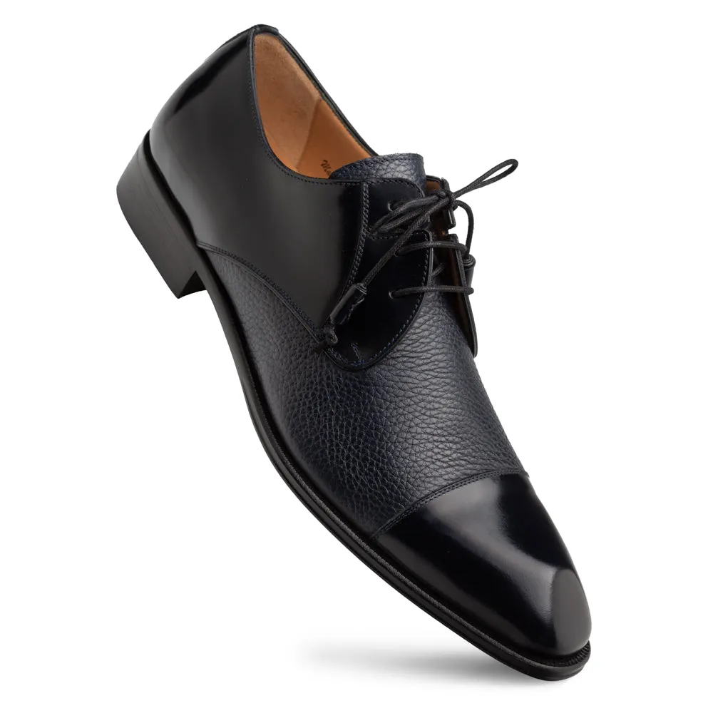 Capello Hi-Shine/Calf Derby-Blue | Mezlan sharpest