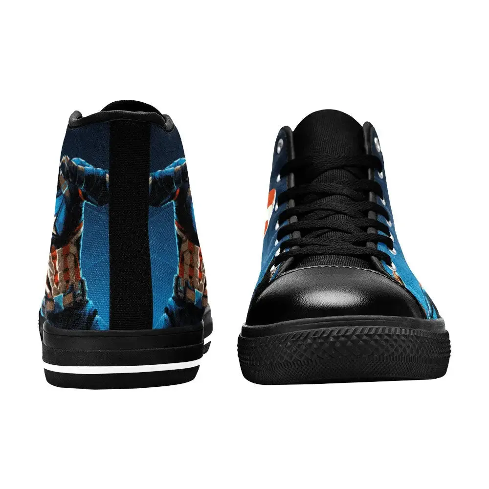 Captain America Winter Soldier Shoes High Top Sneakers for Kids and Adults