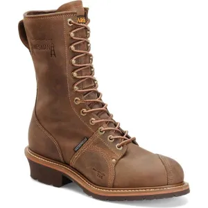 Carolina Men's Linesman 10" Soft Toe Waterproof Slip Resist Work Boot -Brown- CA904