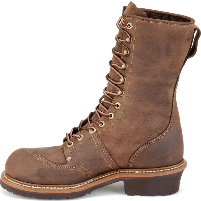 Carolina Men's Linesman 10" Soft Toe Waterproof Slip Resist Work Boot -Brown- CA904