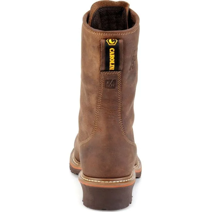 Carolina Men's Linesman 10" Soft Toe Waterproof Slip Resist Work Boot -Brown- CA904