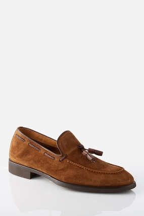 Casual Comfort David August Suede Tassel Loafer in Cacao Comfort Grip Weekend Vibes David August Suede Tassel Loafer in Cacao