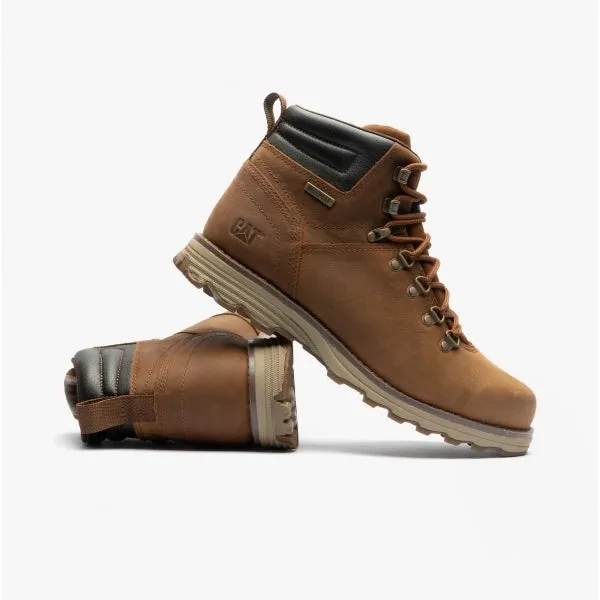 CAT SIRE Mens Nubuck Waterproof Boots Brown Sugar