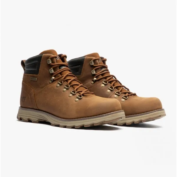 CAT SIRE Mens Nubuck Waterproof Boots Brown Sugar