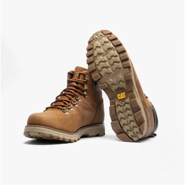 CAT SIRE Mens Nubuck Waterproof Boots Brown Sugar