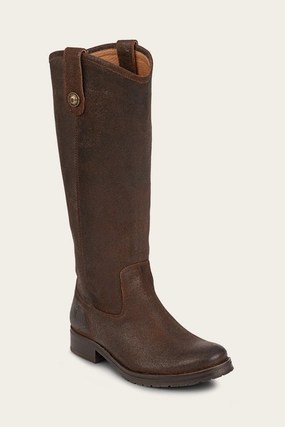 Celebrity - Endorsed Melissa Double Sole Button Lug Tall - Pre-Loved Earth Tones Melissa Double Sole Button Lug Tall - Pre-Loved