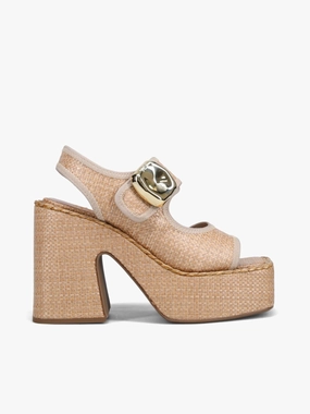 Chabeli Natural Rafia Open Front Soft Cushioning Slip-On Comfort Chabeli Natural Rafia