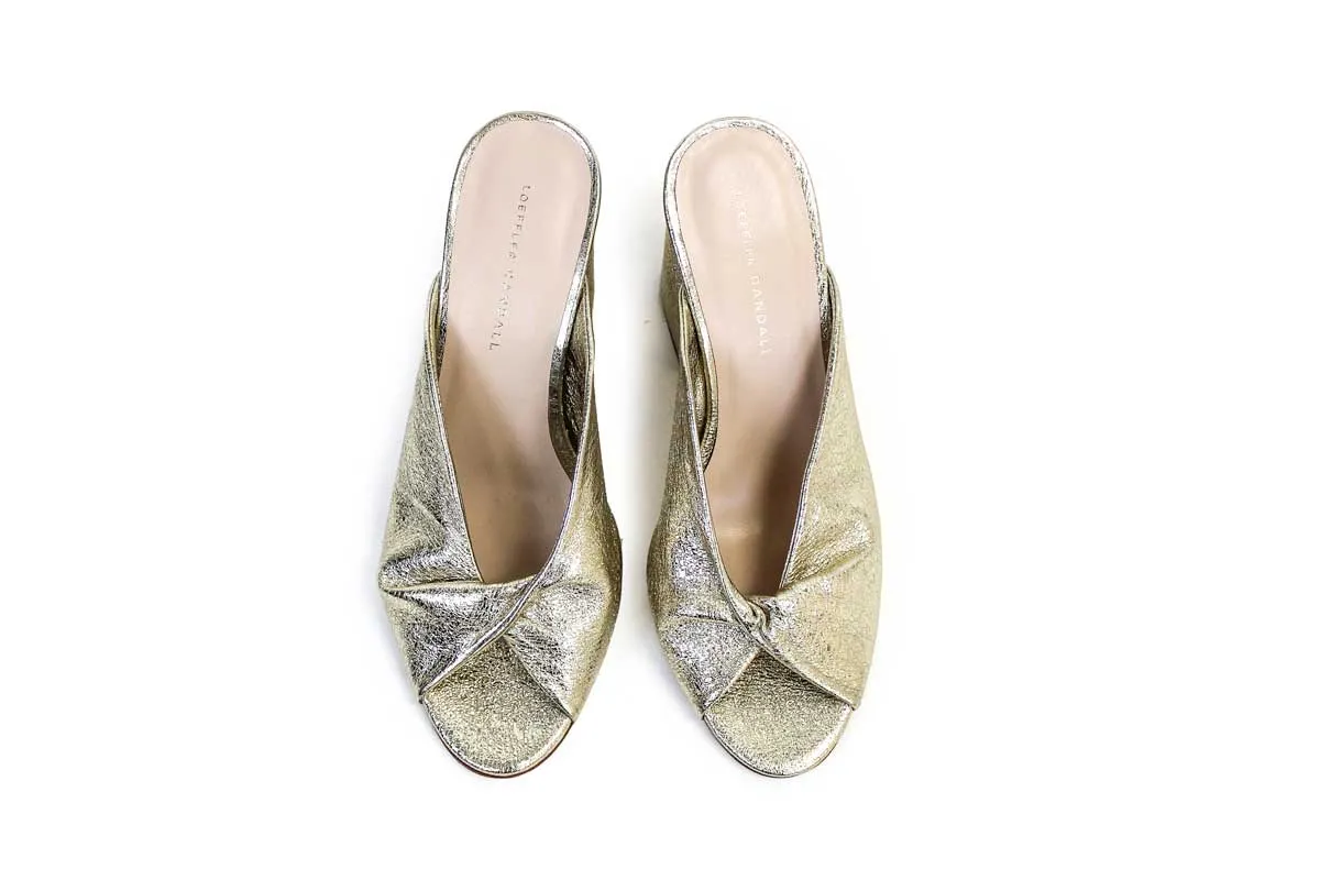 Champagne Foiled "Laurel" Heels