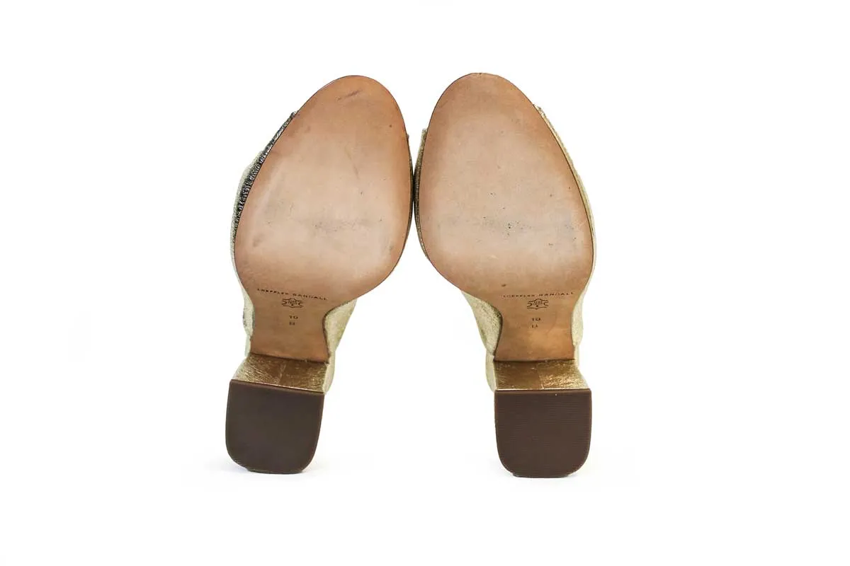 Champagne Foiled "Laurel" Heels