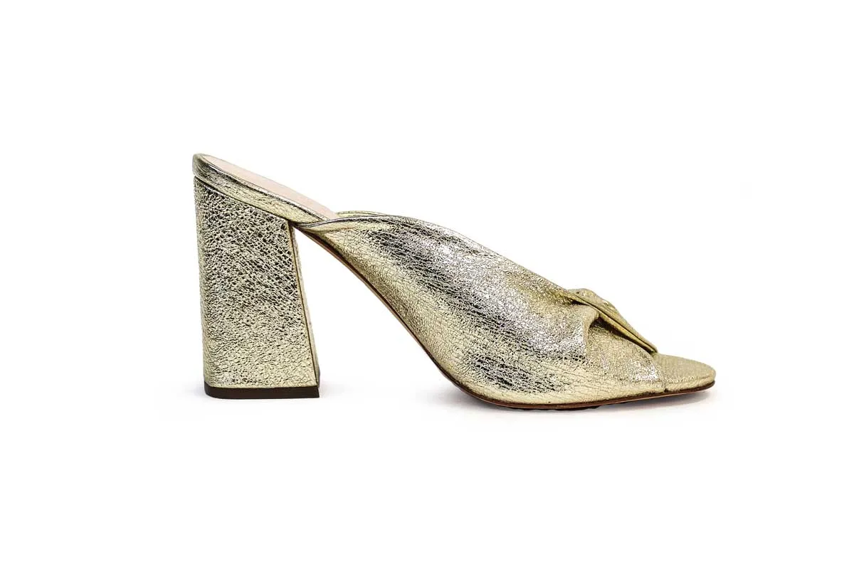 Champagne Foiled "Laurel" Heels