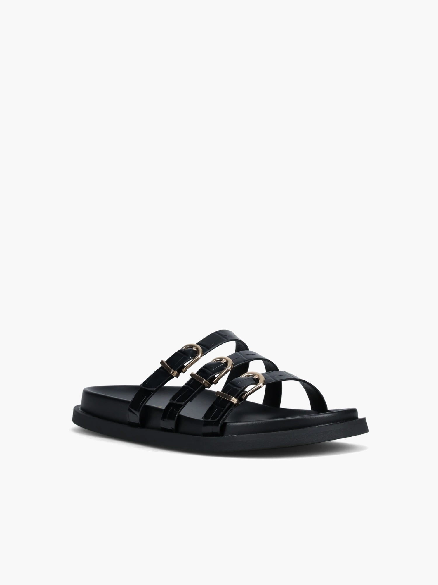 Charlize Black Patent Foot Hug Functional