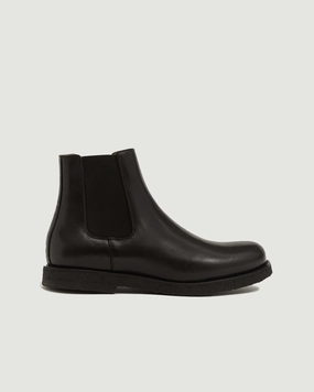 Chelsea Boot | Black Leather Arrow hassle-free Non Slip Insole Grip Chelsea Boot | Black Leather