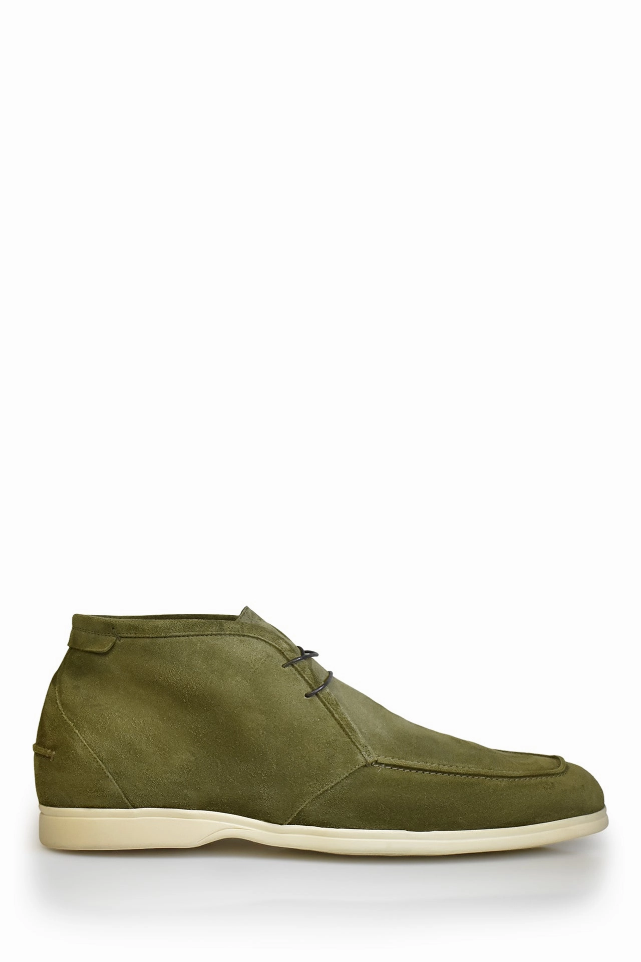 Elastic Lacing River Path Suede Chukka Boot in Olive