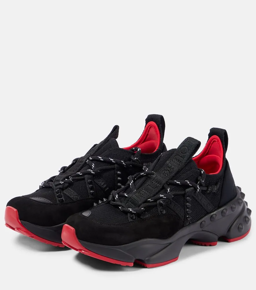 Christian Louboutin Trailnrun suede-trimmed sneakers