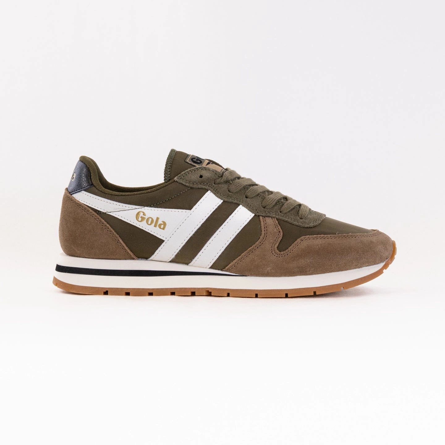 Stylish Design Washable Gola Classics Daytona Chute Sneaker (Men's) - Khaki/Tobacco/Off White