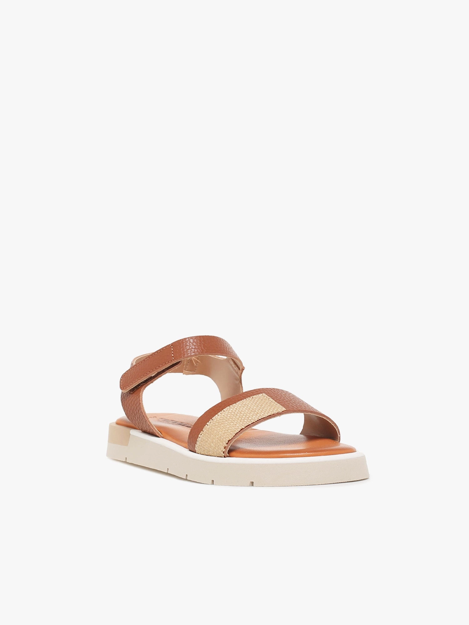 mesh material Clarisa Cuoio Raffia pelle