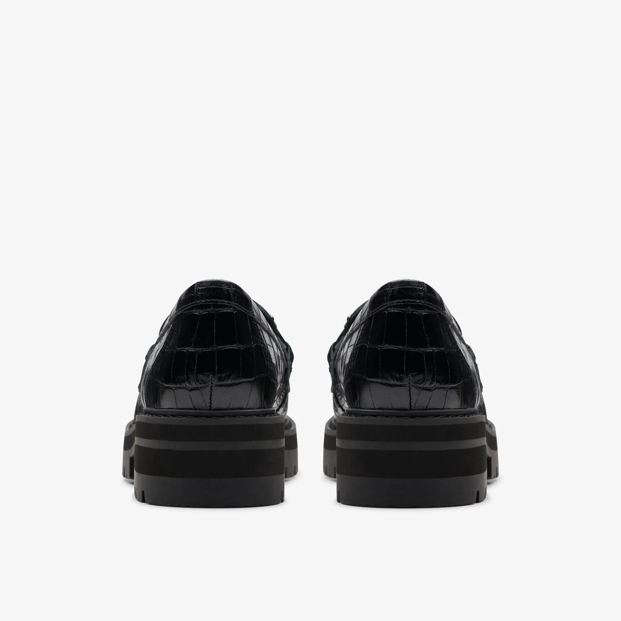 Clarks Women's Orianna Bit Loafers- Black Crocodile