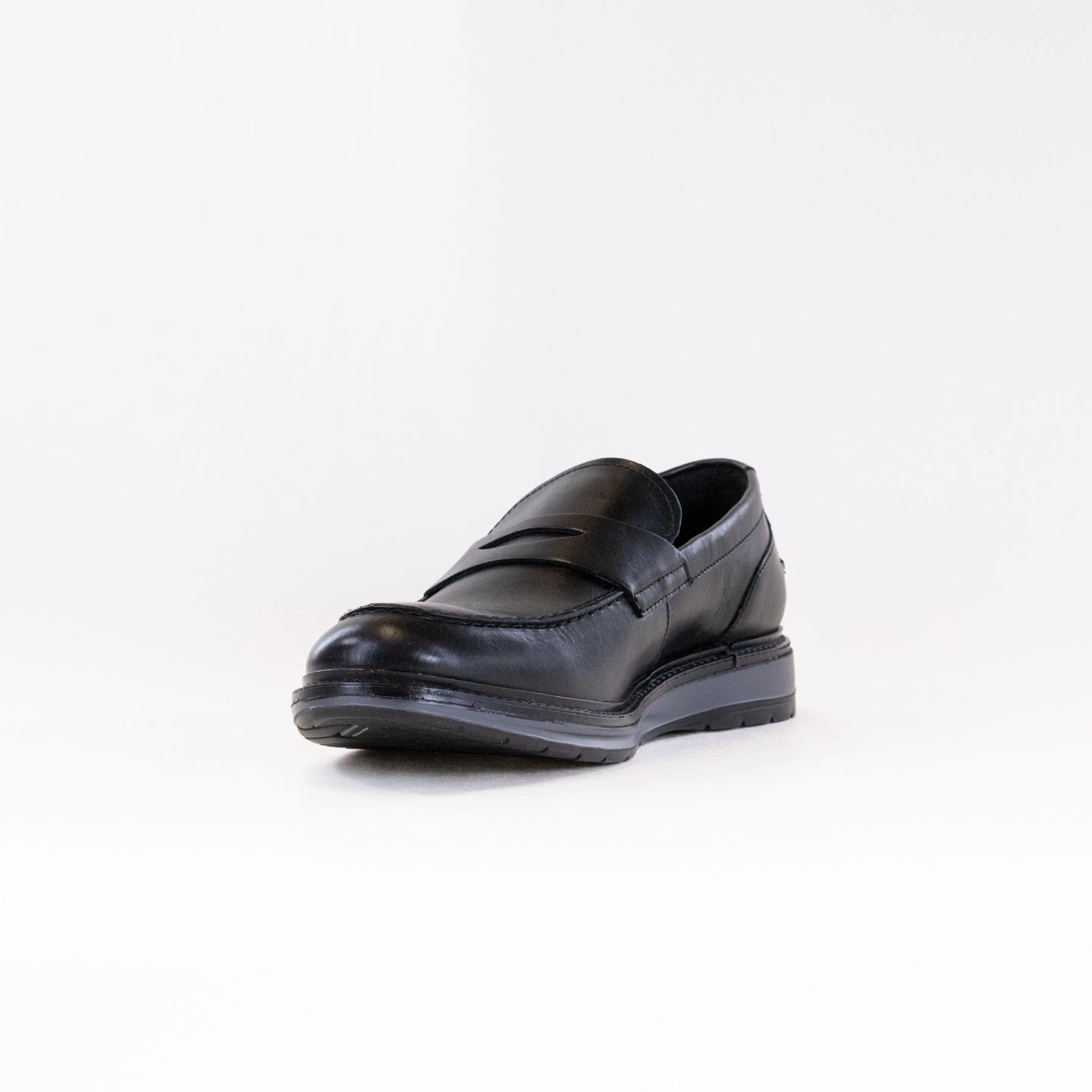Clarks Chantry Penny (Men's) - Black Leather Steady Steps Cool Lifestyle