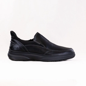 Clarks Mullen Step (Men's) - Black Leather High Grip Clarks Mullen Step (Men's) - Black Leather Minimalist Look Comfortable walking shoes